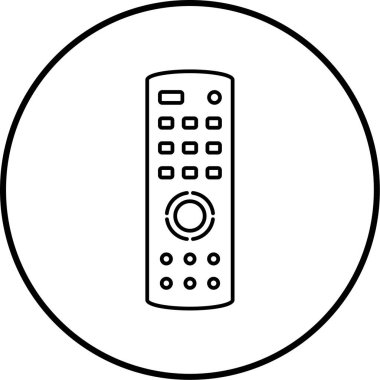 Uzaktan Denetim simgesi, vektör illüstrasyonu