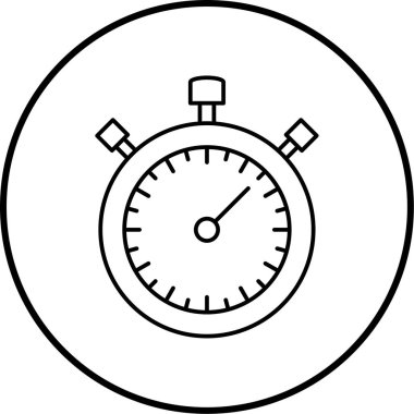 Kronometre simgesi modaya uygun izole edilmiş arkaplan