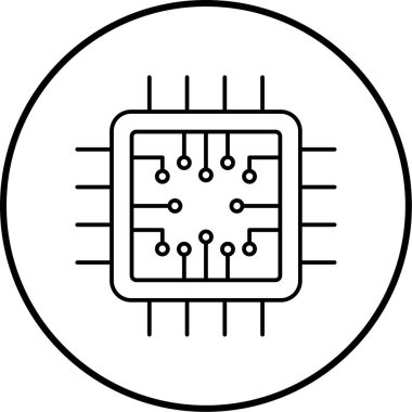 devre kartı simgesi, vektör illüstrasyonu