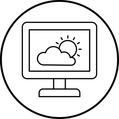 çevrimiçi tahmin simgesi vektör illüstrasyonu