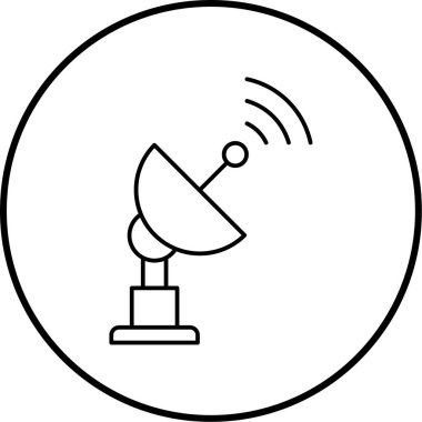 Uydu. Web simgesi basit illüstrasyon