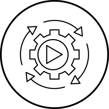 Simgeyi ayarlamanın vektör illüstrasyonu