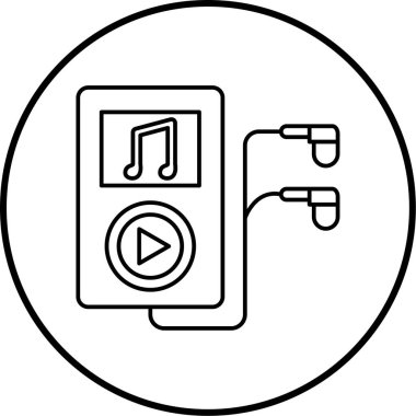 Müzik çalar. Web simgesi basit tasarım