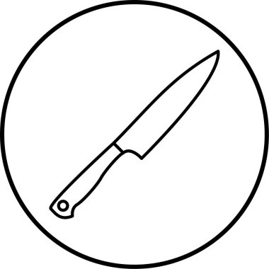 Bıçak. Web simgesi basit illüstrasyon