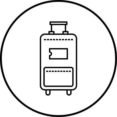 seyahat valizi ikon vektör çizimi