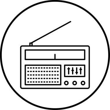 radyo simgesi vektör illüstrasyonu