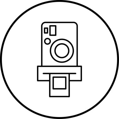 kamera simgesi vektör illüstrasyonu