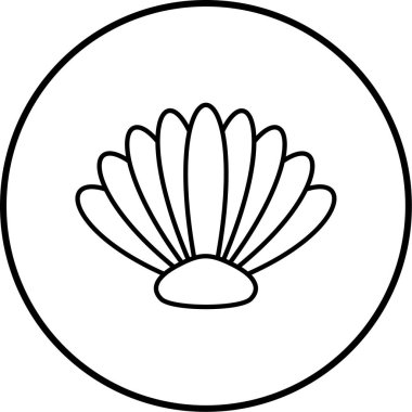 deniz kabuğu simge vektör çizim