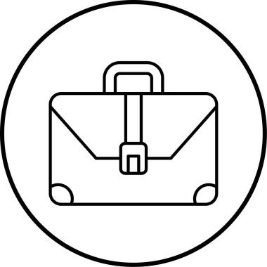 Evrak çantası simgesinin vektör illüstrasyonu
