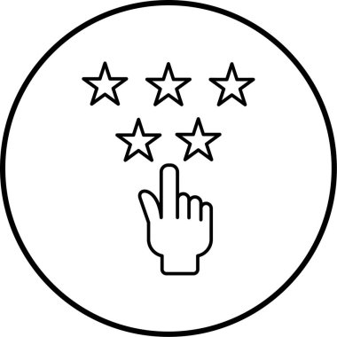 Bir yıldız simgesinin vektör illüstrasyonu