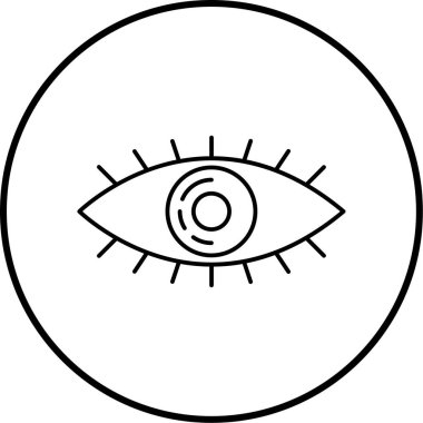 Göz simgesinin vektör illüstrasyonu