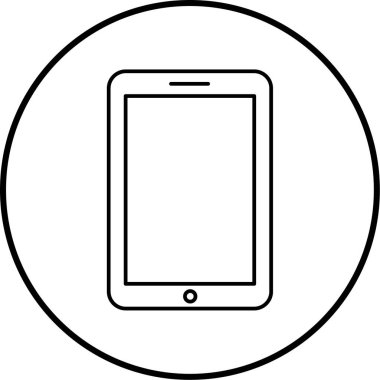 Cep telefonu simgesi, vektör illüstrasyonu