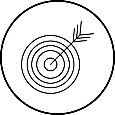 Hedef. Web simgesi basit illüstrasyon