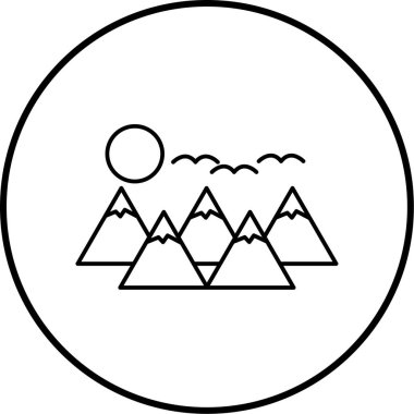 dağ simgesinin vektör illüstrasyonu