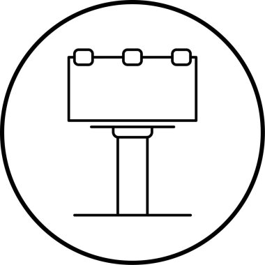 Billboard simgesinin vektör illüstrasyonu