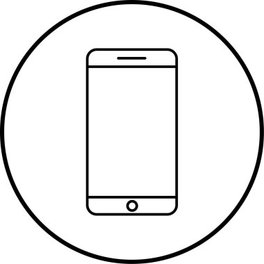 Cep telefonu simgesi, vektör illüstrasyonu
