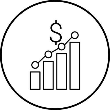 iş grafiği simgesi, vektör illüstrasyonu