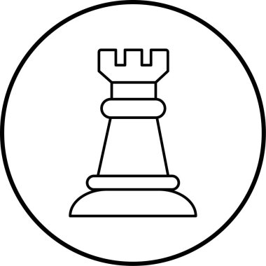 Satranç. Web simgesi basit illüstrasyon