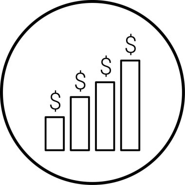 iş grafiği simgesi, vektör illüstrasyonu