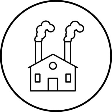 Fabrika simgesi vektör illüstrasyonu