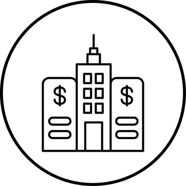 banka simgesi vektör illüstrasyonu