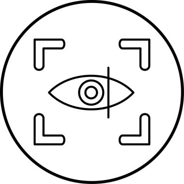 Göz tanımlama simgesinin vektör illüstrasyonu