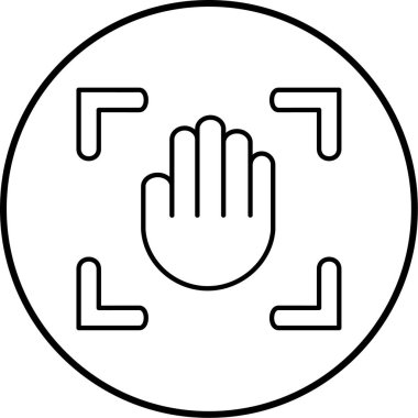 Bir dur simgesinin vektör illüstrasyonu