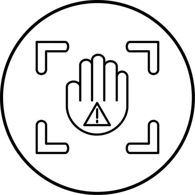 Bir uyarı simgesinin vektör illüstrasyonu