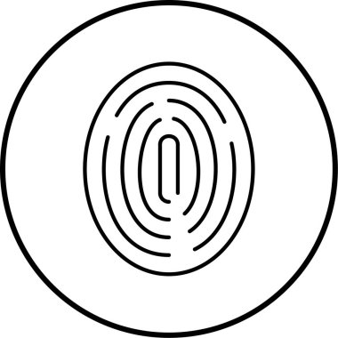 Parmak izi. Web simgesi basit illüstrasyon