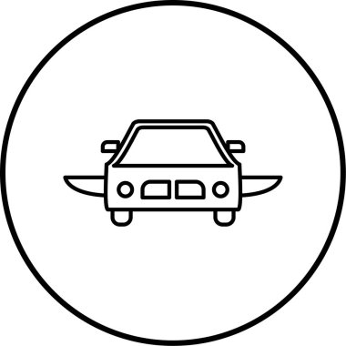 - Araba. Web simgesi basit illüstrasyon