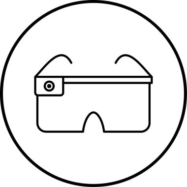 Gözlük. Web simgesi basit illüstrasyon