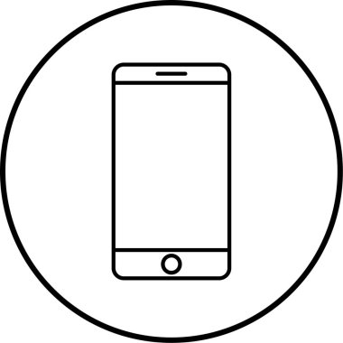 Cep telefonu simgesi, vektör illüstrasyonu