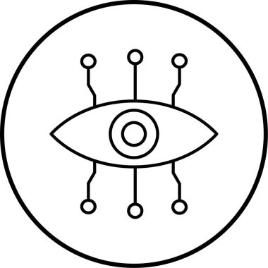 Robot göz simgesinin vektör illüstrasyonu
