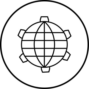 Dünya simgesinin vektör illüstrasyonu