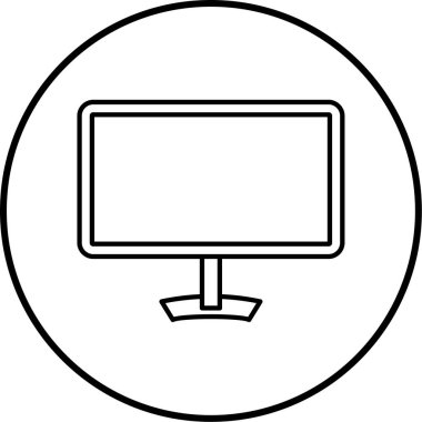 Bilgisayar ekranı. Basit resimleme