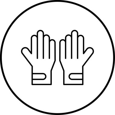 Eldiven simgesi vektör illüstrasyonu