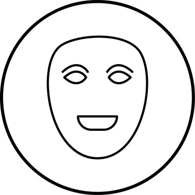 Yüz maskesi. Web simgesi