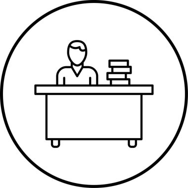 Ofis simgesinin vektör illüstrasyonu