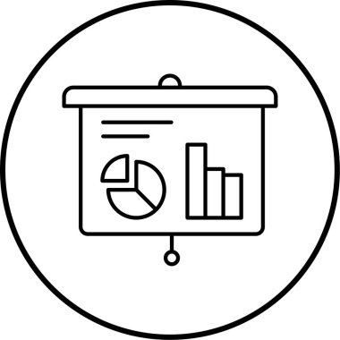 Web ve mobil için iş sunum simgesi