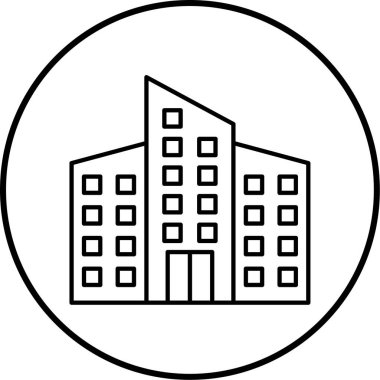 Modern yapı simgesinin vektör illüstrasyonu