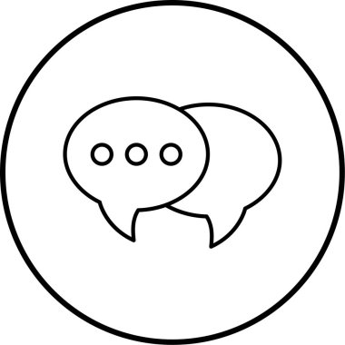 Konuş. Web simgesi basit illüstrasyon