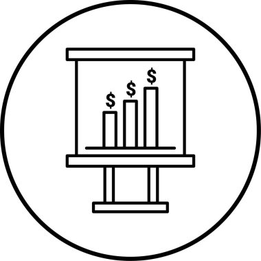 iş grafiği simgesi, vektör illüstrasyonu