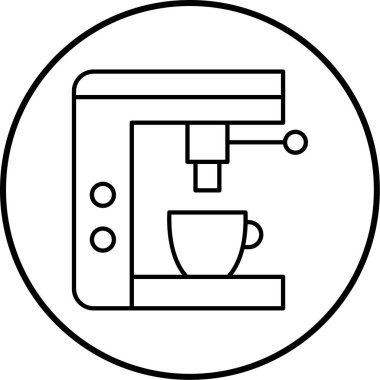 kahve makinesi simgesini, vektör çizim