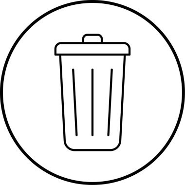 Çöp kutusu vektör illüstrasyonuName