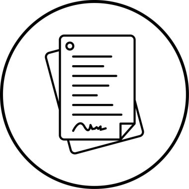 Belge simgesinin vektör illüstrasyonu