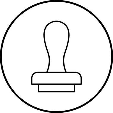 Bir pulun tek bir simgesinin vektör çizimi