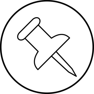 itme PIN simge vektör çizim