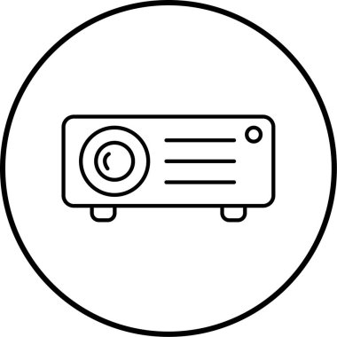 projektör simgesi vektör illüstrasyonu