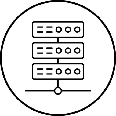 veritabanı. Web simgesi basit illüstrasyon
