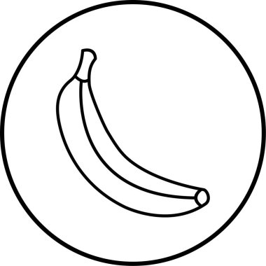 muz ikonu vektör çizimi